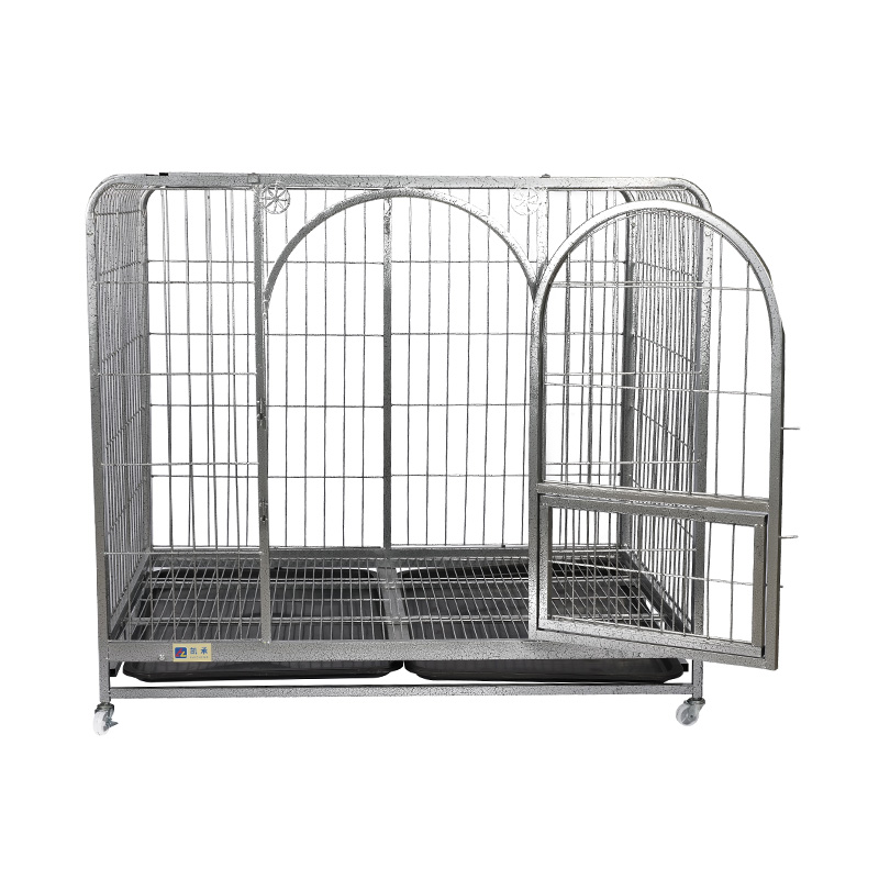 BT-125 Zaokrąglony narożny metalowy drut składany pies Cage