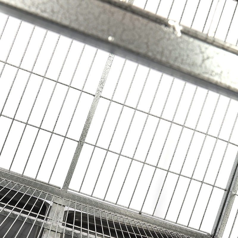 BT-125 Zaokrąglony narożny metalowy drut składany pies Cage