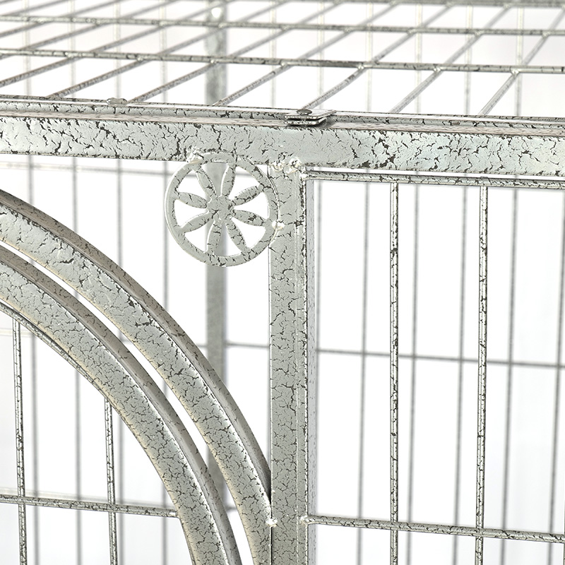 BT-125 Zaokrąglony narożny metalowy drut składany pies Cage