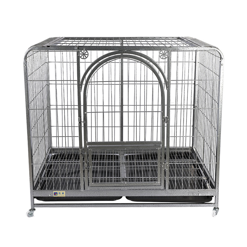 BT-125 Zaokrąglony narożny metalowy drut składany pies Cage