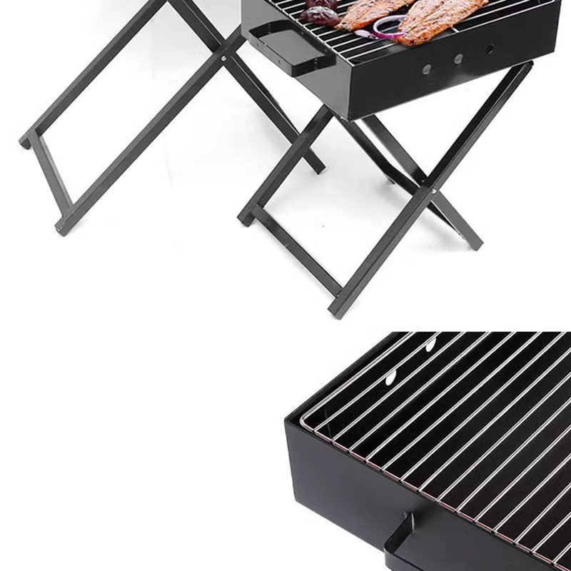 Zakryty grill w kształcie X.